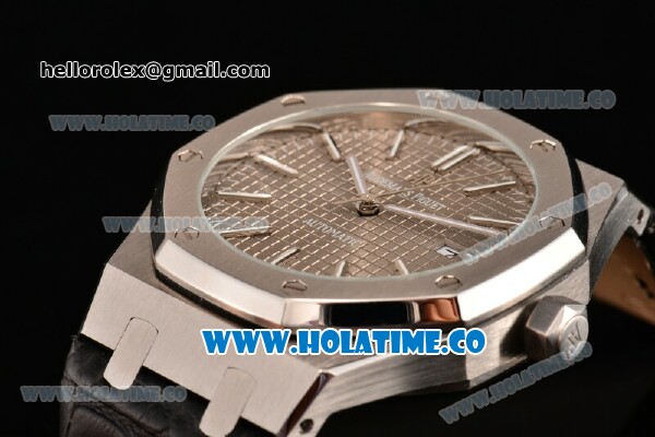 Audemars Piguet Royal Oak 41MM Asia Automatic Steel Case with Grey Grids Dial and Stick Markers - Click Image to Close